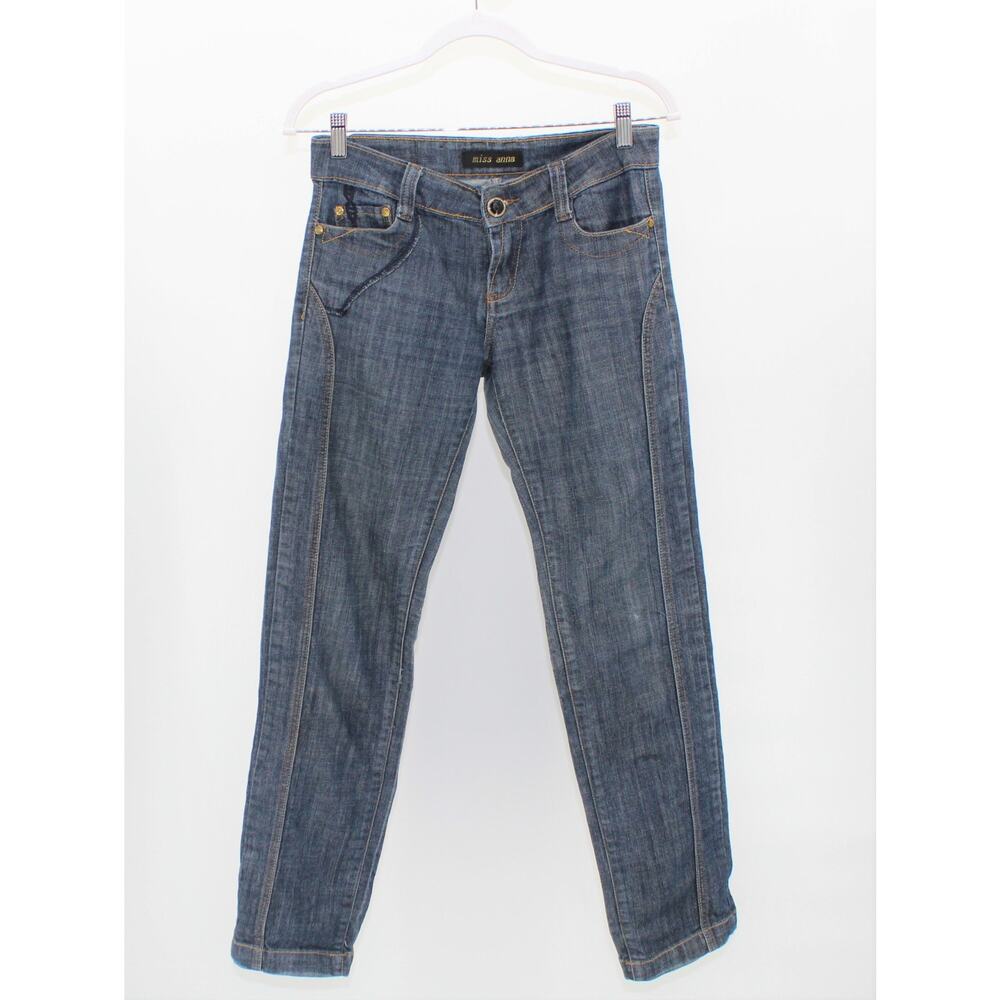 Miss Anna Jeans Paris Designer Low Rise Straight Leg size France 38 US 8‎